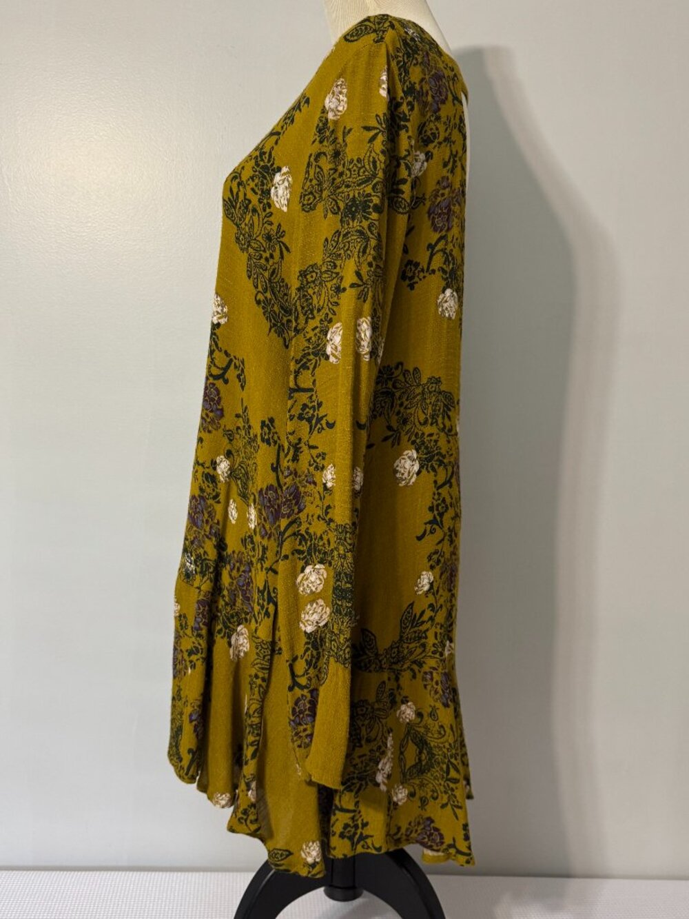 FREE PEOPLE Smooth Talker Floral Print Open Back Tunic Dress - Picture 4 of 9
